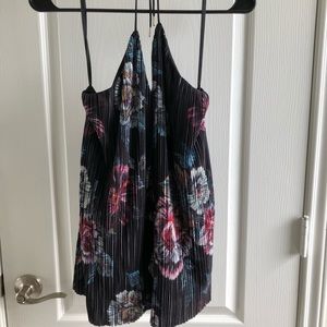 Stitch & Knot imogen floral knit halter top